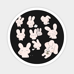 a cute rabbit character, cute, lovely, adorable, charming, sweet animal friends Magnet